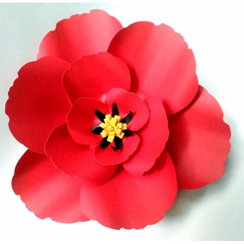 Бумажный цветок "Маковка" 